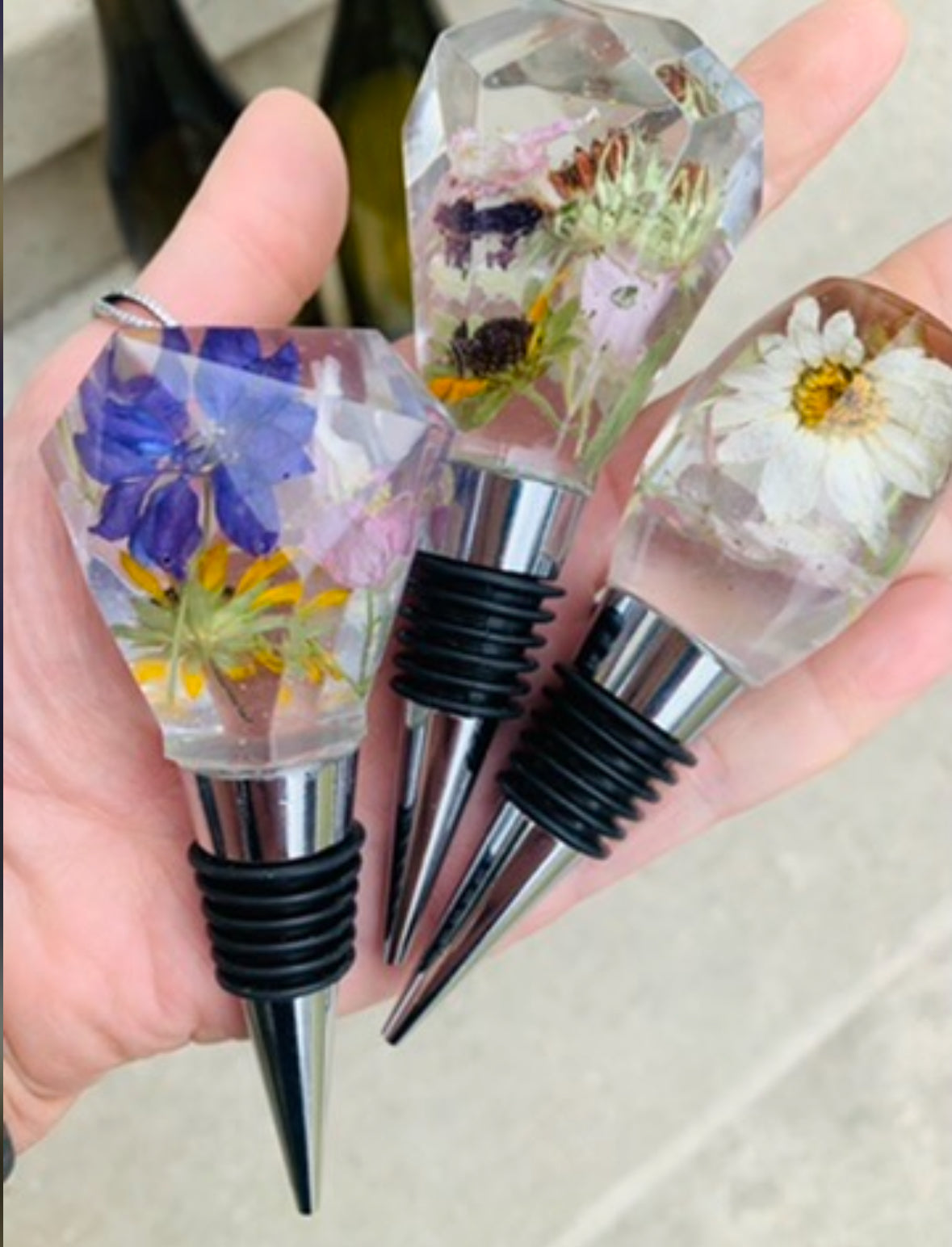 Floral Wine Bottle Stoppers